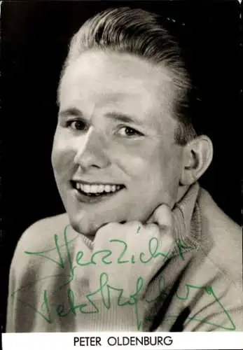 Ak Sänger Peter Oldenburg, Portrait, Autogramm