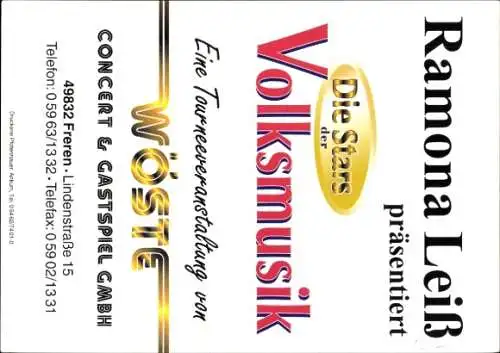 Ak Sängerin Ramona Leiß, Portrait, Autogramm