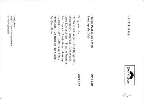 Ak Sänger Fiede Kay, Portrait mit Gitarre, Autogramm