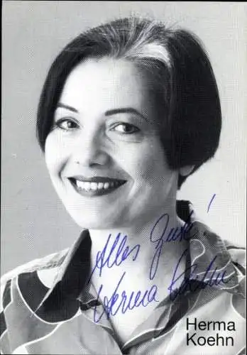 Ak Schauspielerin Herma Koehn, Portrait, Autogramm