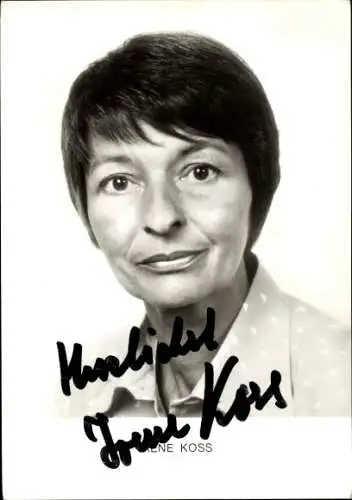 Ak Schauspielerin Irene Koss, Portrait, Autogramm