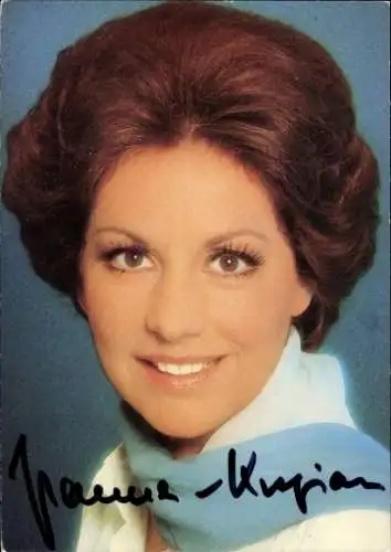 Ak Sängerin und Schauspielerin Johanna von Koczian, Portrait, Autogramm, ariola