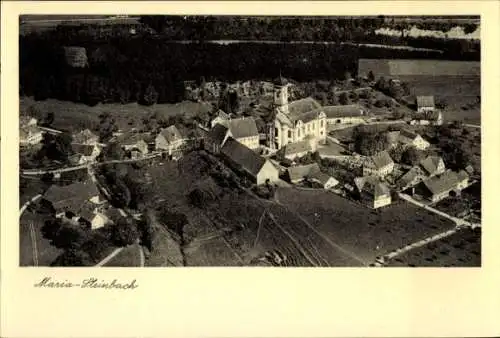Ak Maria Steinbach Legau im Unterallgäu Schwaben, Wallfahrtskirche, Fliegeraufnahme