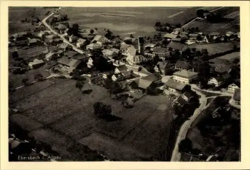 Ak Ebersbach Obergünzburg im Allgäu, Fliegeraufnahme