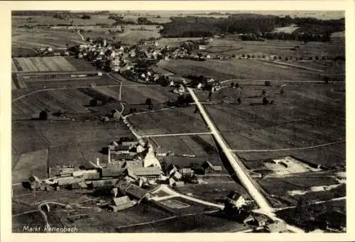 Ak Markt Rettenbach im Unterallgäu, Fliegeraufnahme