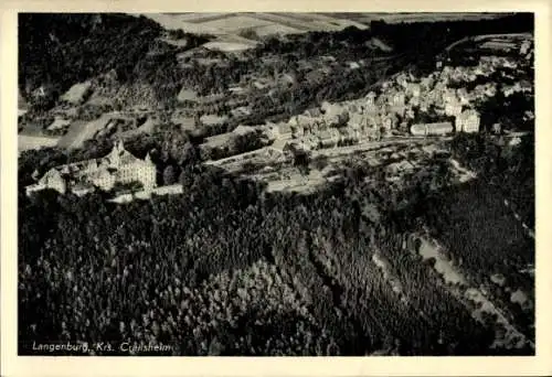 Ak Langenburg in Württemberg, Fliegeraufnahme