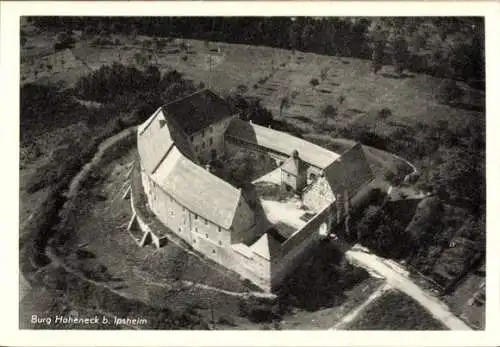 Ak Ipsheim Mittelfranken, Fliegeraufnahme, Burg Hoheneck