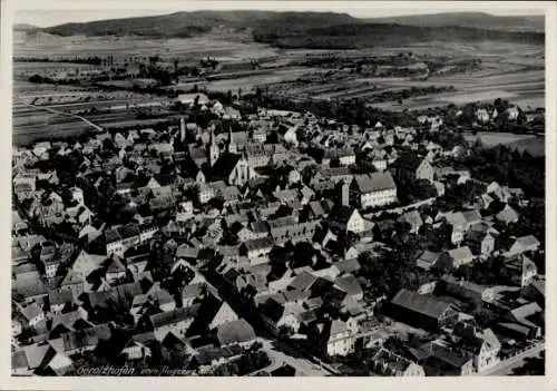 Ak Gerolzhofen in Unterfranken, Fliegeraufnahme
