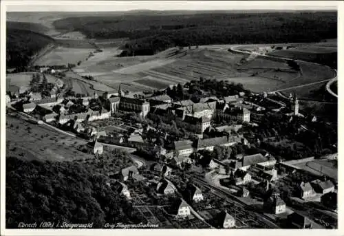 Ak Ebrach im Steigerwald Oberfranken, Fliegeraufnahme