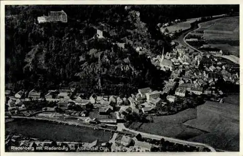 Ak Riedenburg im Altmühltal, Riedenberg, Fliegeraufnahme
