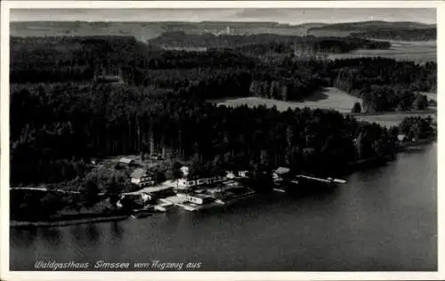 Ak Simssee Stephanskirchen Oberbayern, Fliegeraufnahme