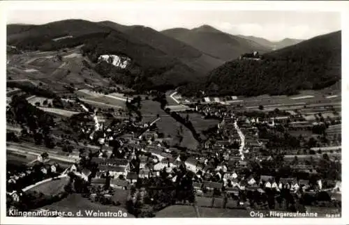 Ak Klingenmünster an der Weinstraße Pfalz, Fliegeraufnahme