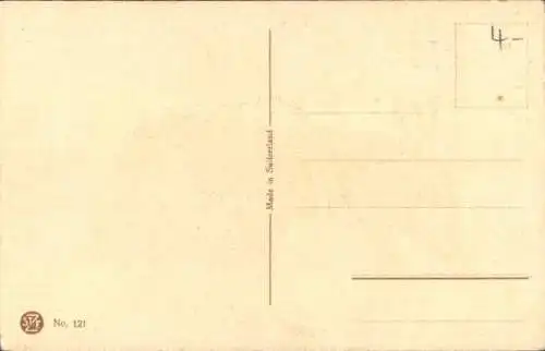 Künstler Ak Tiger in der Savanne