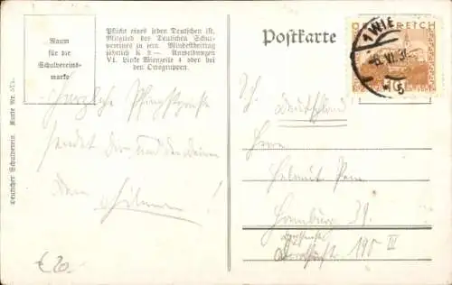 Künstler Ak Pfingstritt, Vier man zu Pferde