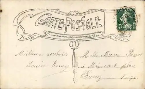 Ak Knabe mit Blumen, Portrait