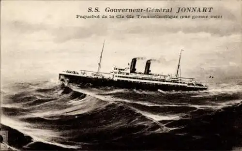 Ak Dampfer S.S. Gouverneur Jonnart, CGT, French Line