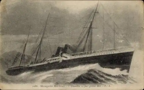 Ak Segelschiff Dumbeu auf stürmischer See