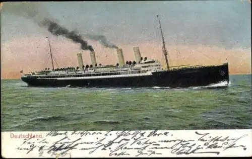 Ak Dampfer Deutschland, HAPAG