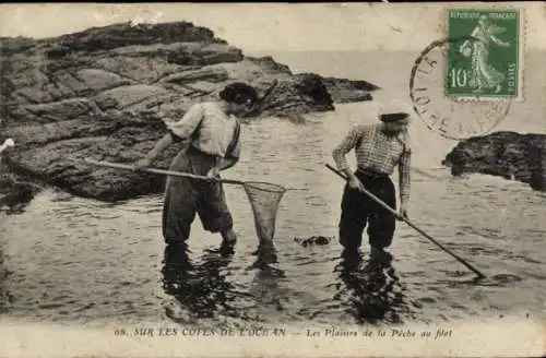 CPA Cotes de l'Ocean, Plaissirs de la Peche au filet