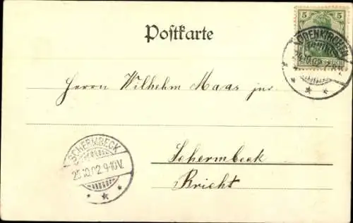 Ak Parade, Kaiser Wilhelm II., an der Spitze der Fahnenkompagnie