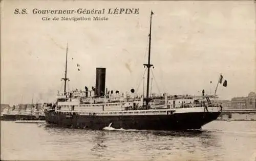 Ak Dampfer S.S. Gouverneur-General Lepine, Compagnie de Navigation Mixte