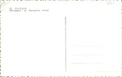 Ak Dampfer El Djezair, Compagnie de Navigation Mixte