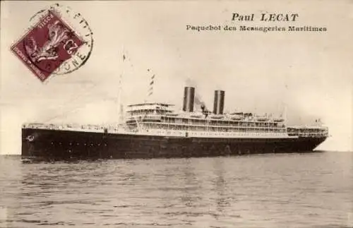 Ak Dampfer Paul Lecat, Messageries Maritimes