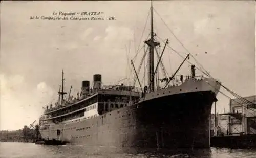 Ak Dampfer Brazza, Compagnie des Chargeurs Réunis