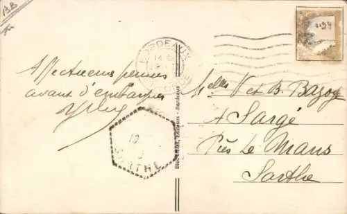 Ak Dampfer Brazza, Compagnie des Chargeurs Réunis