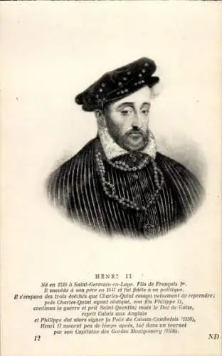 Ak Heinrich II., König von Frankreich