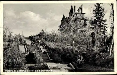 Ak Eberswalde im Kreis Barnim, Blick zur Bismarcktreppe