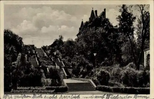 Ak Eberswalde in der Mark, Bismarcktreppe, Drachenkopf