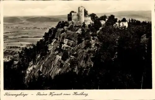 Ak Sobieszów Hermsdorf Kynast Jelenia Góra Hirschberg im Riesengebirge, Burg Kynast v. Herdberg