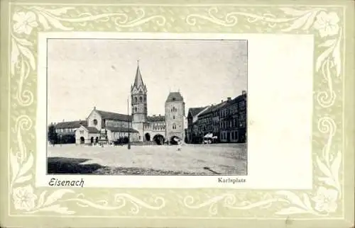 Passepartout Ak Lutherstadt Eisenach Thüringen, Karlsplatz
