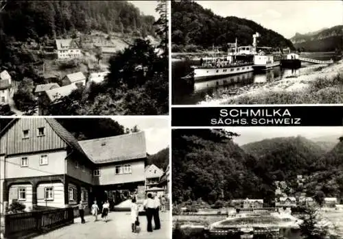Ak Schmilka Bad Schandau Sächsische Schweiz,  Sachs. Schweiz, Postkarte mit mehreren Ansichten...