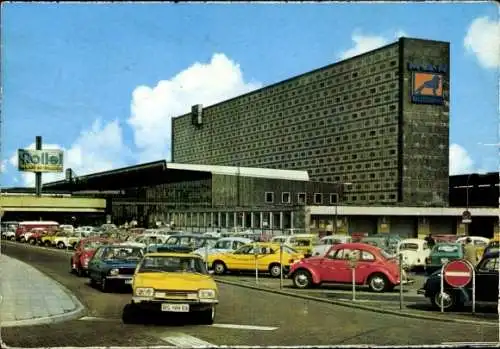 Ak Braunschweig in Niedersachsen, Man Hotel, viele Autos, Parkplatz, Plakat