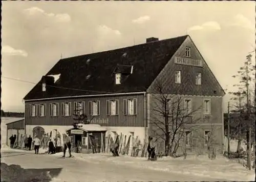 Ak Zinnwald Georgenfeld Altenberg im Erzgebirge, Grenzsteinhof
