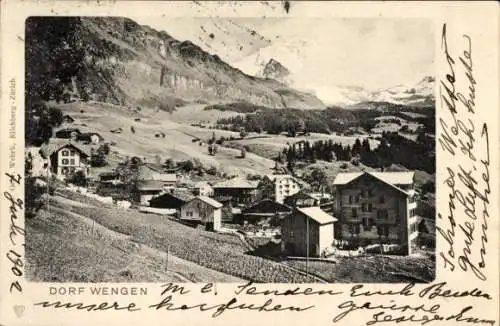 Ak Wengen Kanton Bern, Gesamtansicht