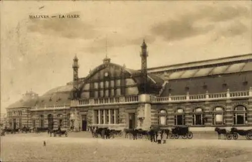 CPA Malines Malines Malines Flandre Anvers, Gare