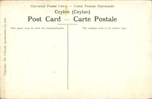 Ak Colombo Ceylon Sri Lanka, Straßenszene