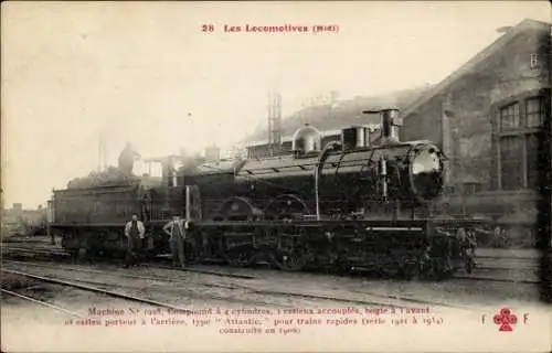 Ak Französische Eisenbahn, Lokomotive Nr. 1928