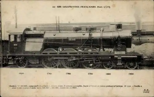 Ak Französische Eisenbahn, Lokomotive Nr. 231-043