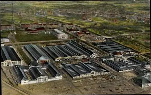 Ak Leipzig in Sachsen, Technische Messe, Funktürme des Messamtsenders