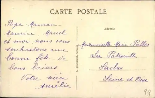 CPA Loury Loiret, Rue de la Gare