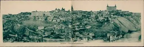 Ak Toledo Kastilien La Mancha Spanien, Panoramablick, Stadtansicht, Fluss, historische Archite...
