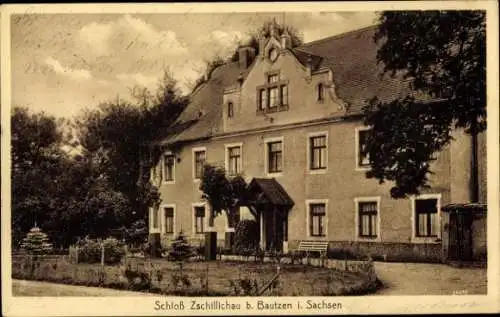 Ak Bautzen in der Oberlausitz, Schloß Zschillichau, Sachsen, historische Architektur, ländlich...