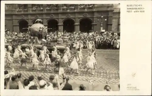Ak Wien 1928, X. Deutsches Sängerbundesfest, Festzug