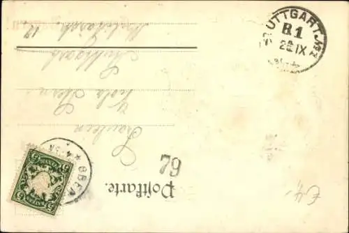 Präge Wappen Ak Bayern, Staatswappen