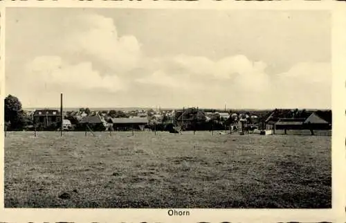Ak Ohorn in Sachsen, Landschaftsbild, Ortschaft, Wolken, Wiese, Häuser, ländliche Umgebung
