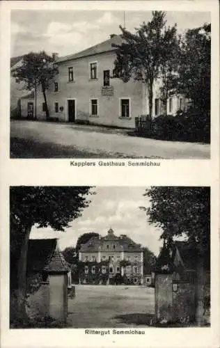 Ak Semmichau Göda in der Oberlausitz, Rittergut, Kepplers-Gasthaus